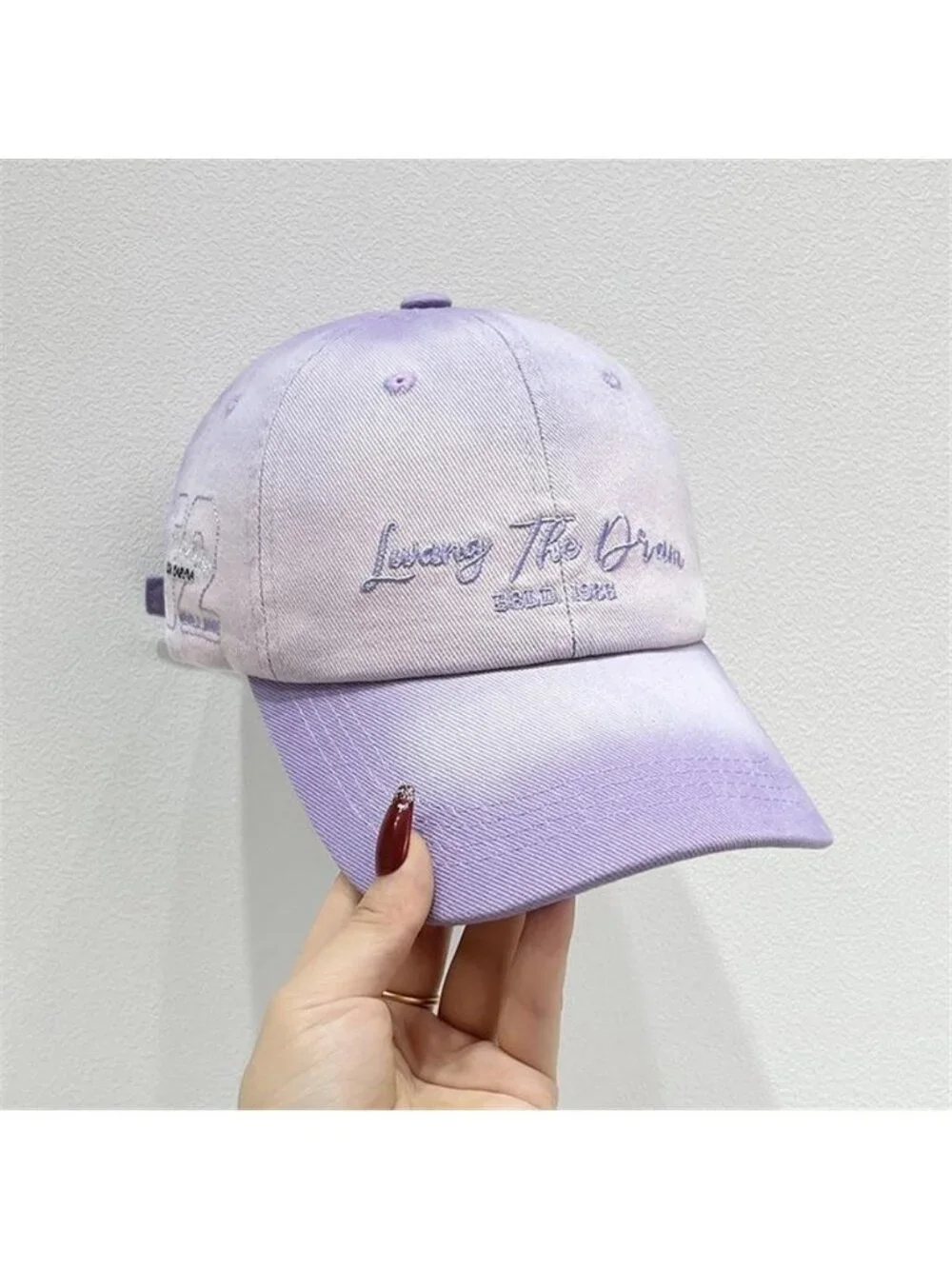 Gradient Color Embroidered Baseball Cap - Picture 7 of 8